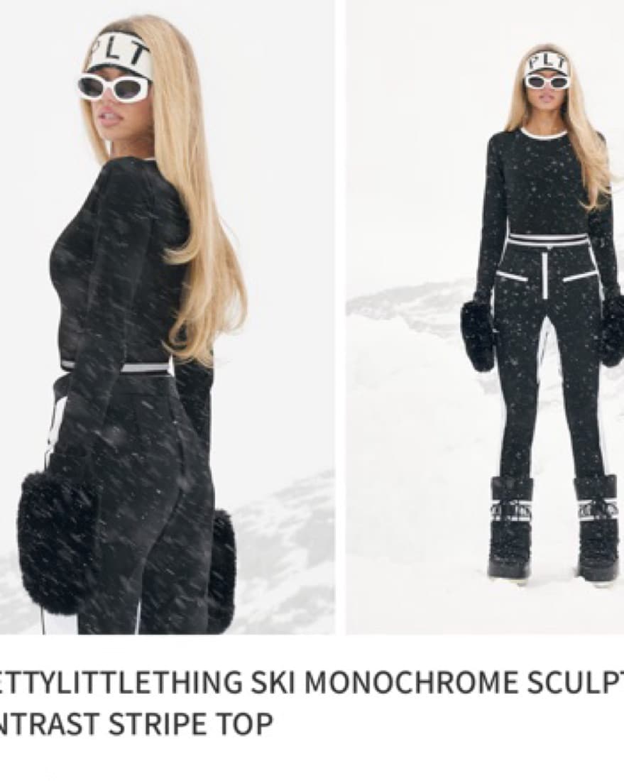 Monochrome Black And White Ski Set  - Image 2