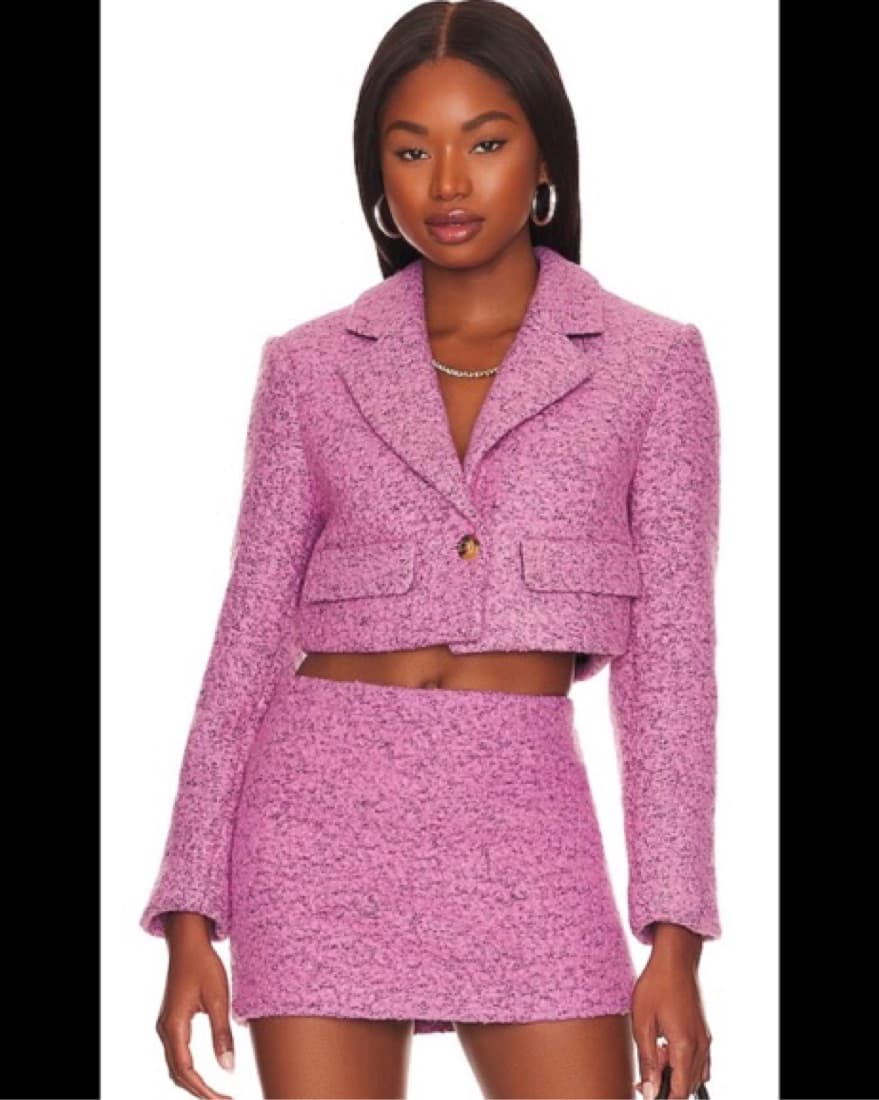 Eira Blazer & Skirt/Pink & Black Multid - Image 1