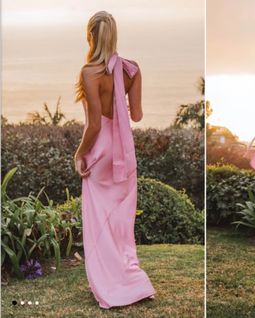 Light Pink Halter Neck Dress - Image 2