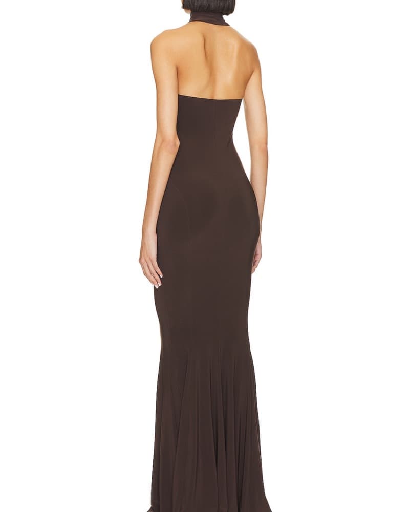 Norma Kamali HALTER TURTLE FISHTAIL GOWN - Image 2