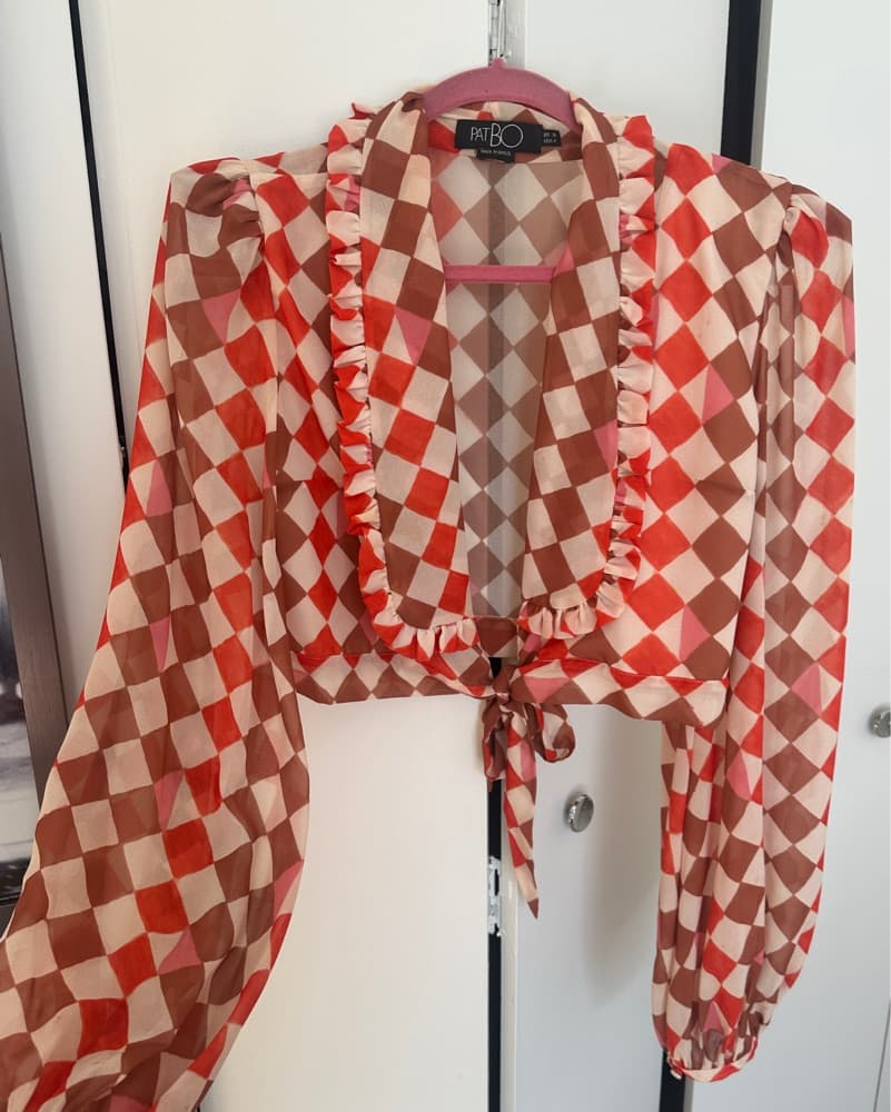 PatBO Long Sleeve Tie Blouse - Image 2