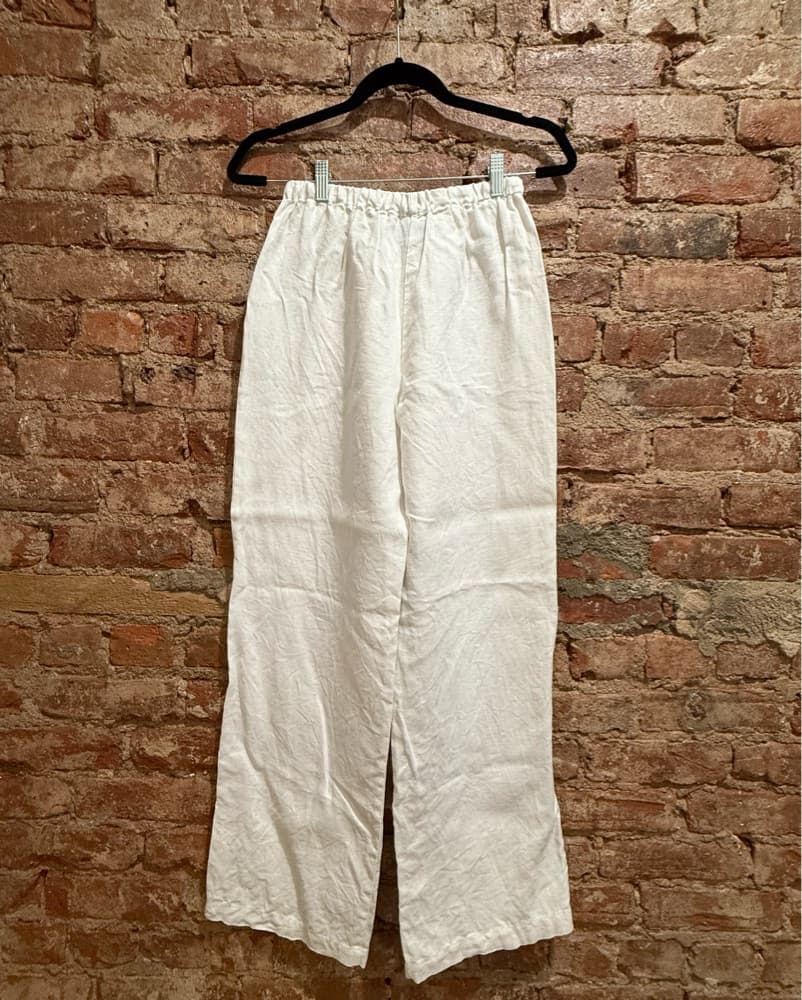Reformation White Linen Pants - Image 2