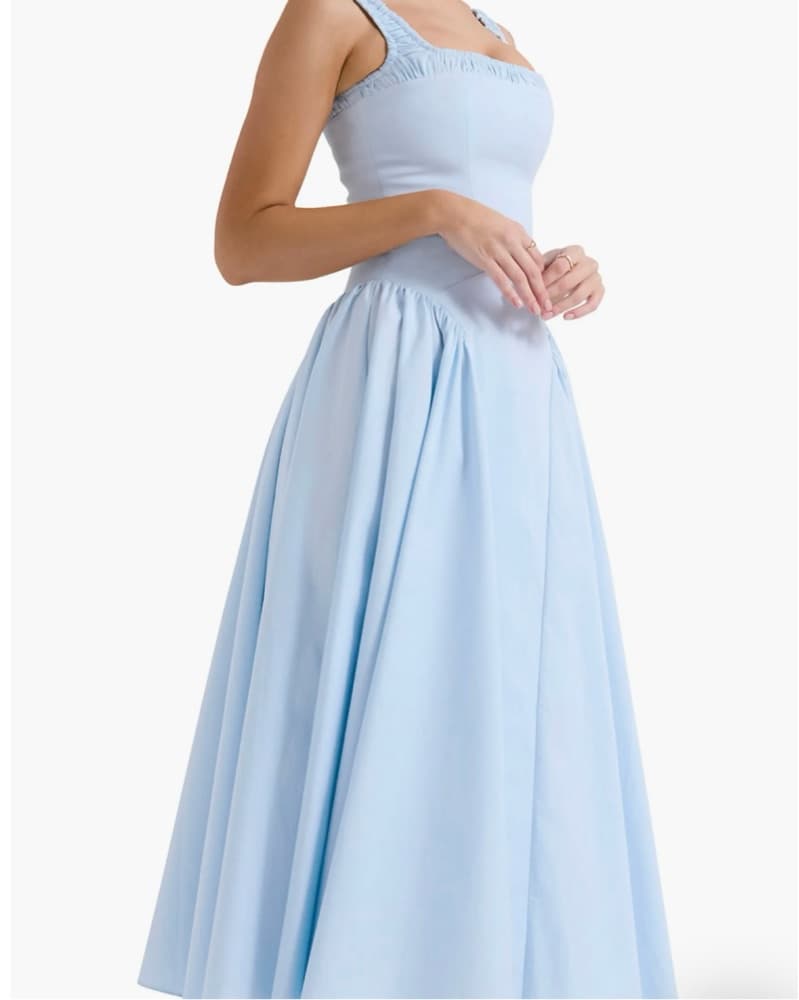 Basque Waist Blue Midi - Image 2