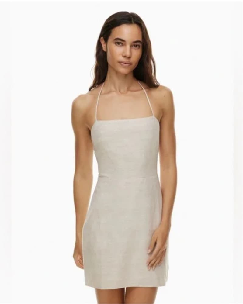 Aritiza Halter Linen Mini Dress - Image 1