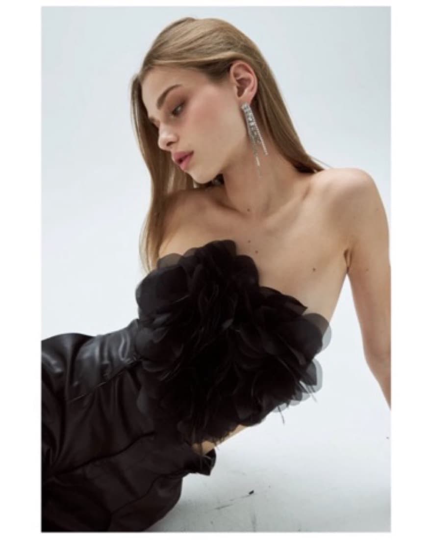 Par Violet Floral Tribute Bustier Top - Image 3