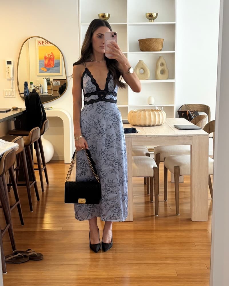 Cami NYC Roya Floral Silk Slip Midi Dres - Image 2