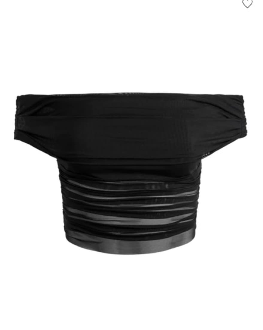 Alice & Olivia Mesh Black Crop Top - Image 4