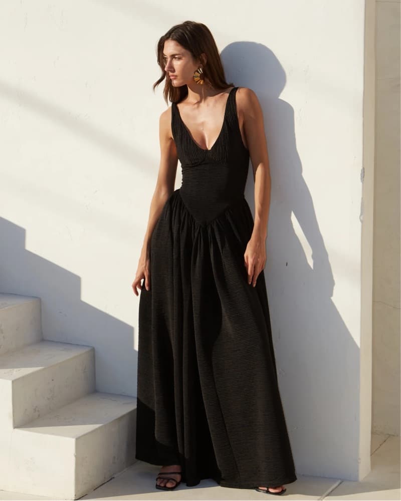 Isadora Dress - Long Black - Image 1