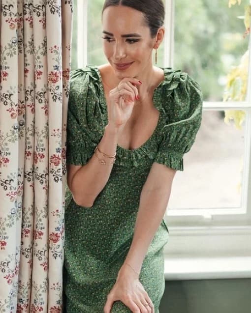 Doen Olive Dress, Green Martha’s Garden - Image 2