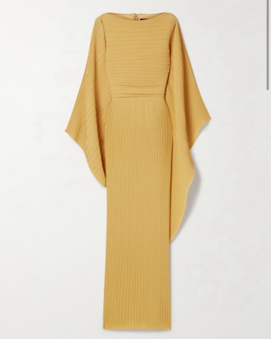 Cape Effect Plissè Dress Wedding Guest - Image 4