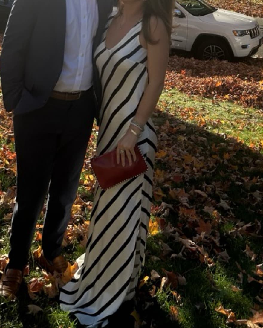 Loft Silk Striped Long Dress - Image 3