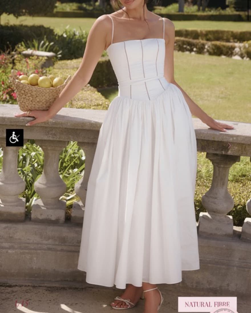 House Of CB White Drop Waist Dress - Image 1