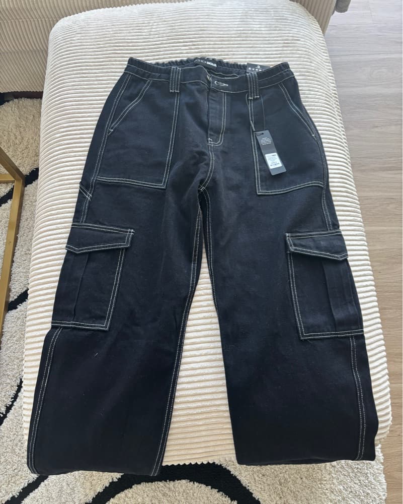 Cargo Inspired Denim Cargo Pants - Image 4
