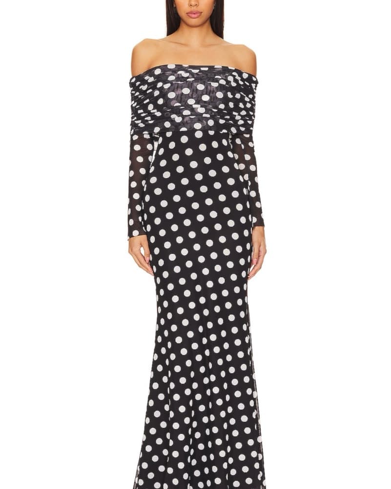 Black And White Polka Dot Dress - Image 1