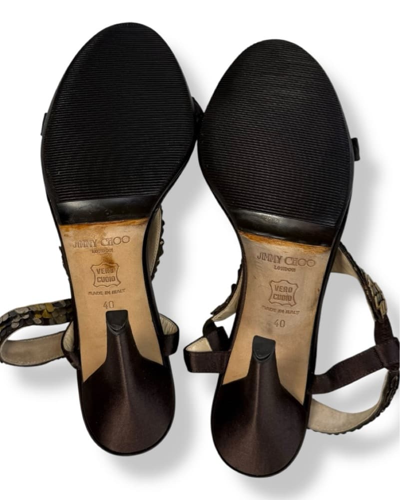 Jimmy Choo Metal Embellished Heels - Image 6