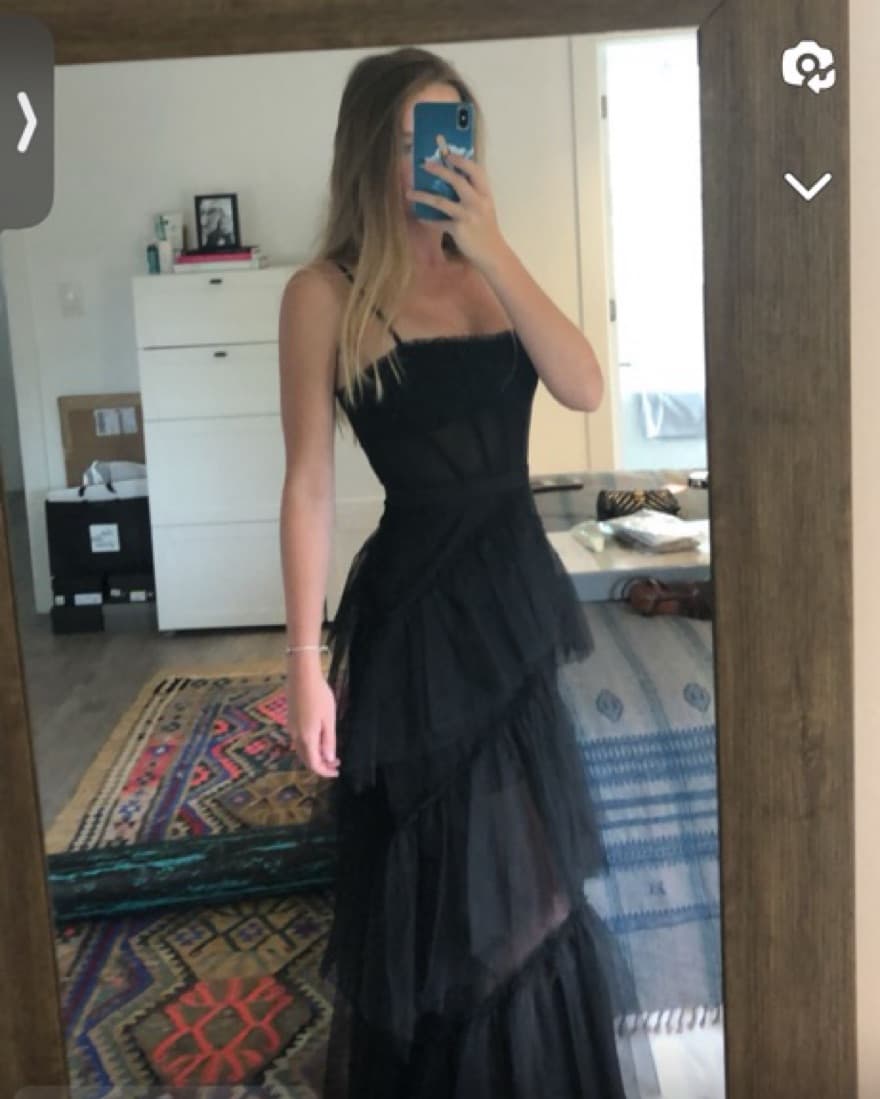 BCBG Black Tulle Corset Gown - Image 3