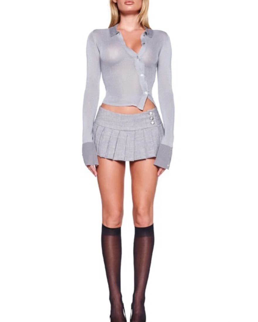 I Am Gia Davina Sheer Button Up Top - Image 5