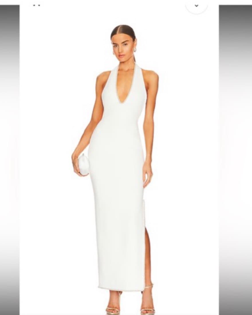Pearl Trim Maxi Dress - Image 1