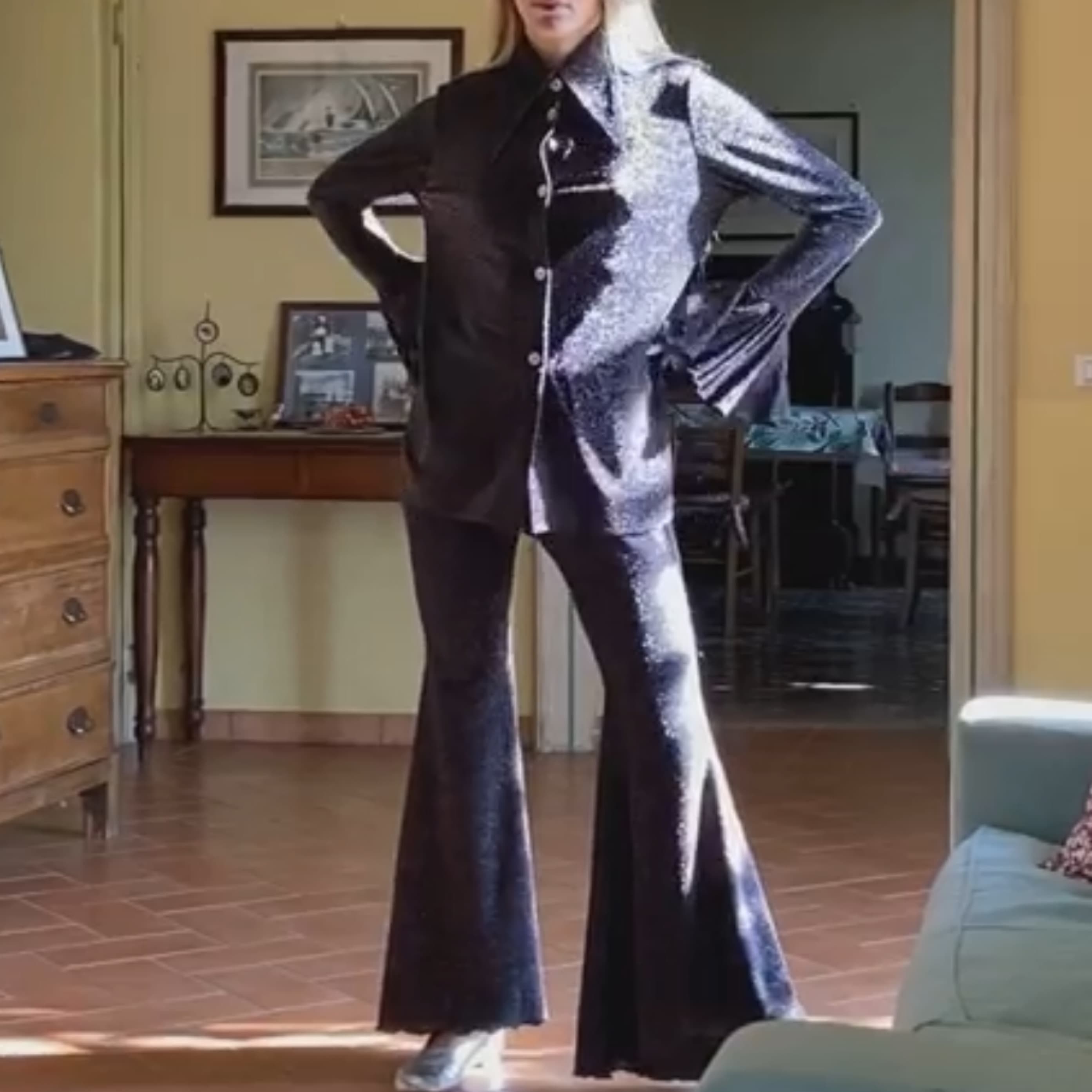 Daily Sleeper Lurex Lounge Suit - Image 1
