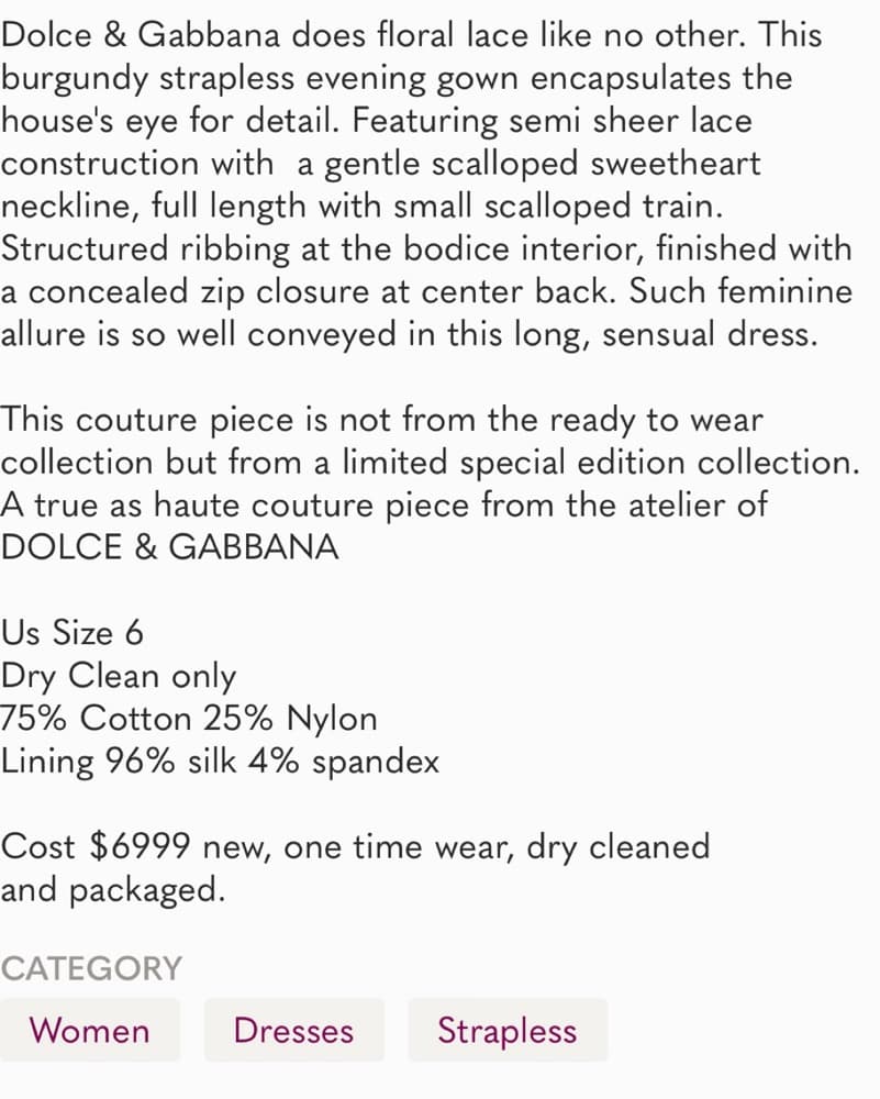 Dolce & Gabbana Formal Lace Dress - Image 5