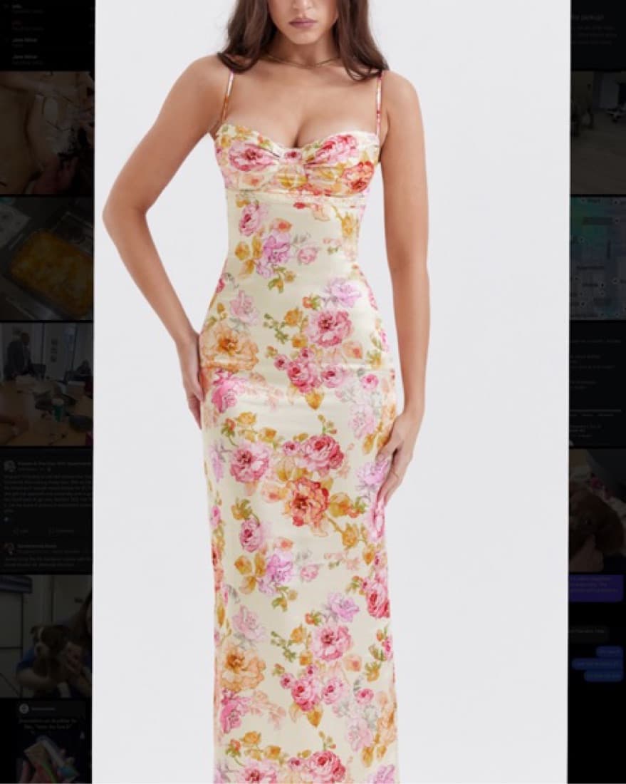 House Of CB Josefina Ivory Floral Maxi  - Image 2