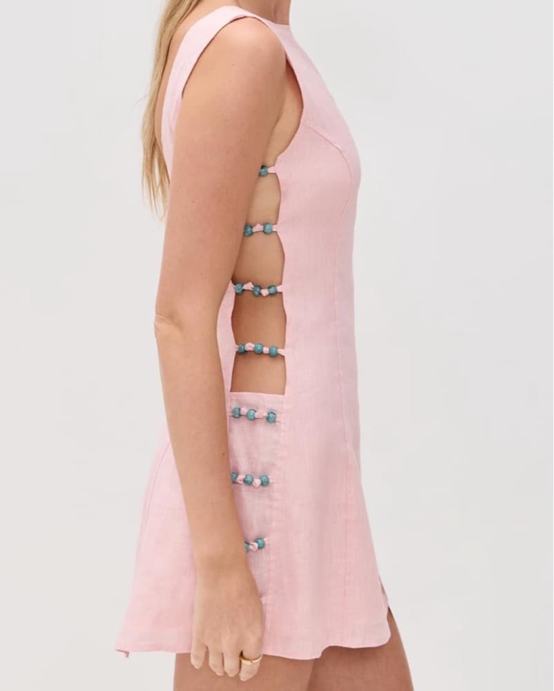 VRG GRL Linen Mini Dress - Image 3
