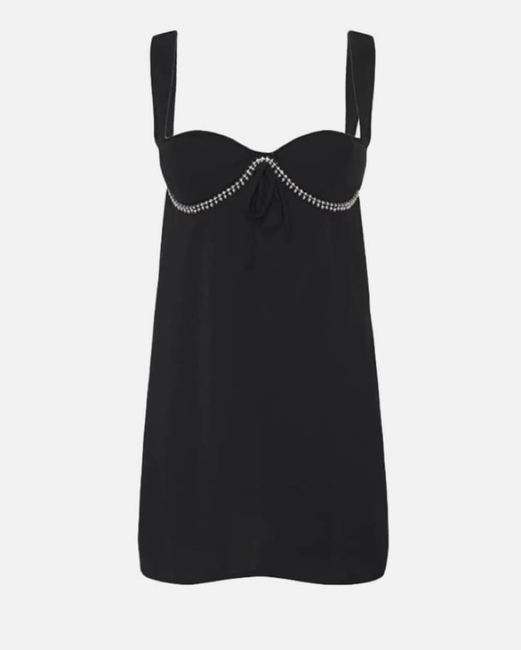 Rumored Black Mini Dress + Blazer Set - Image 2