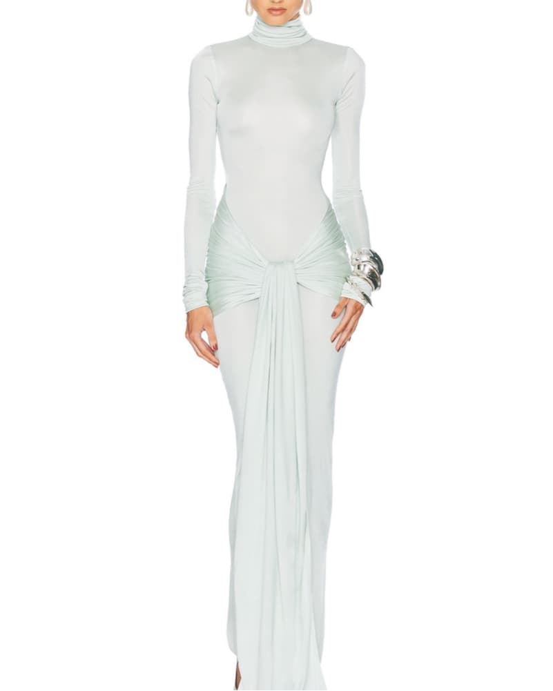 Elegant Mint Green Maxi Dress - Image 1