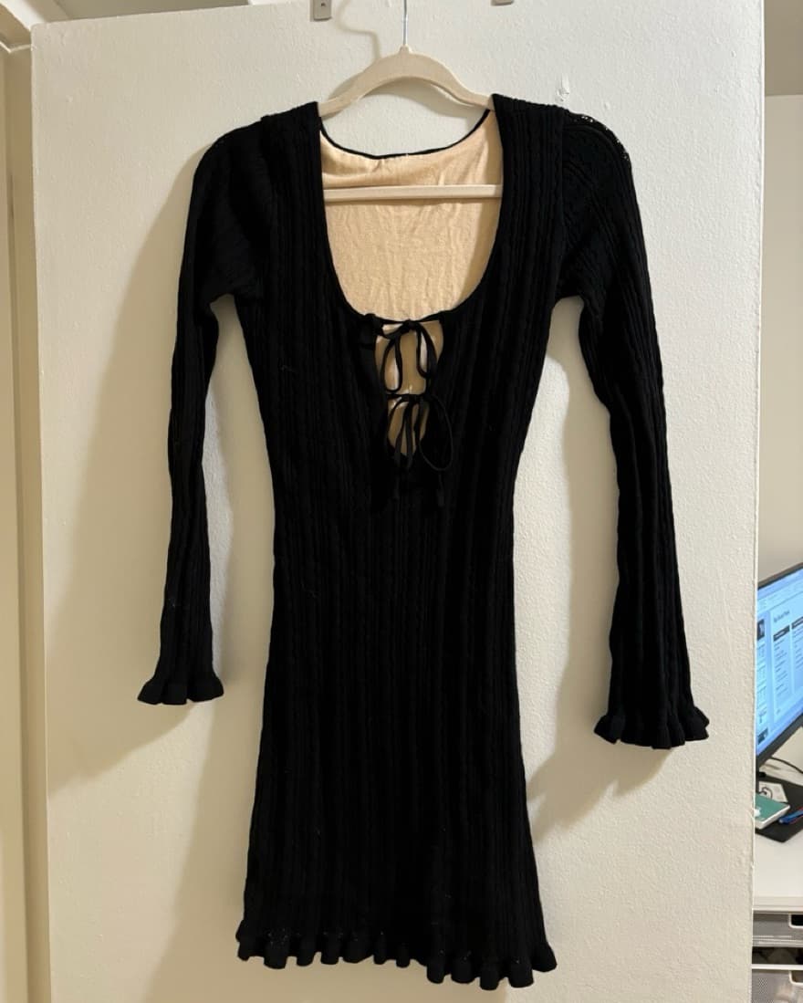 Tiger Mist Sweater Crochet Dress - Image 1