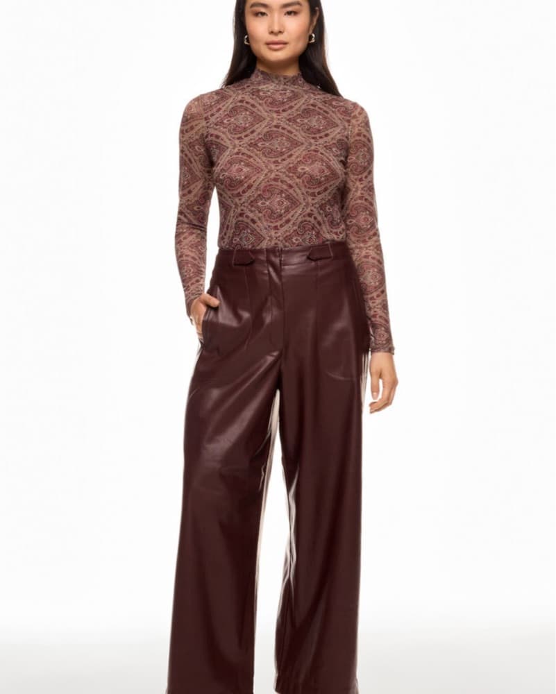 Ronny Kobo Mock Neck Mesh Top - Image 4