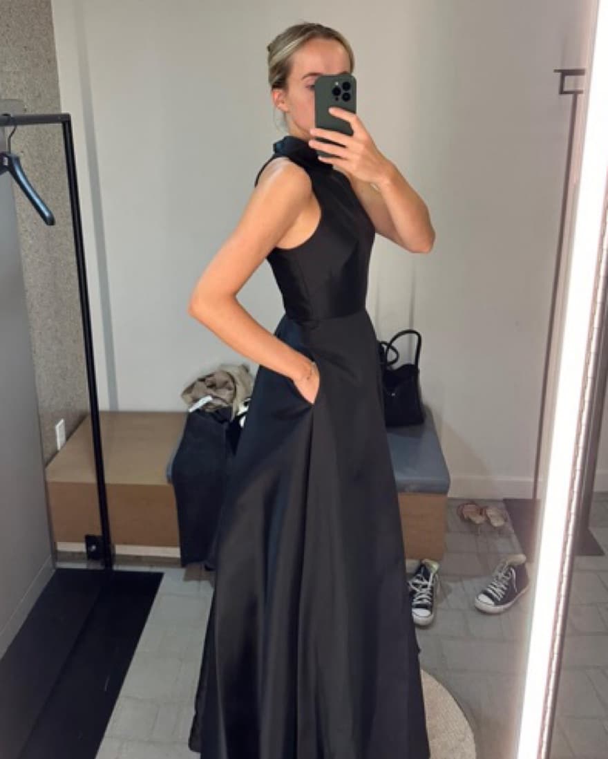 Gala Black Tie Ball Gown Black Dress - Image 2