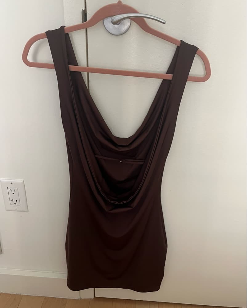 Brown Mini Dress - Image 2