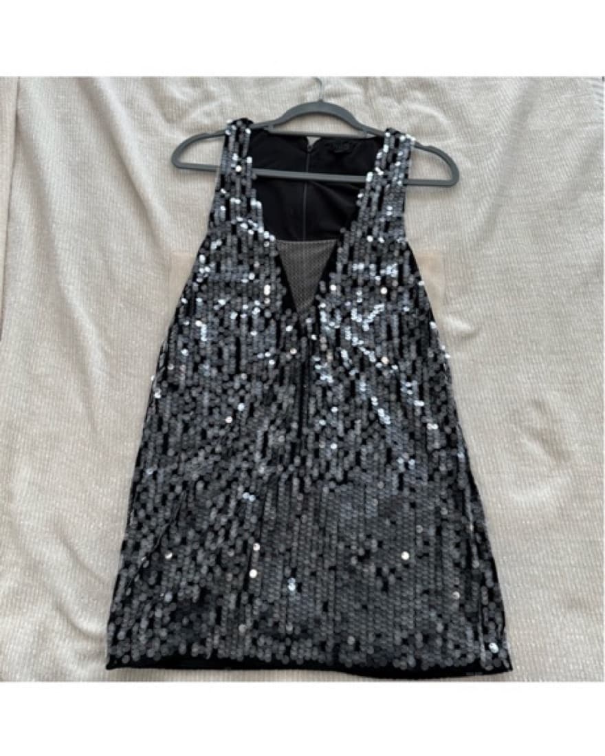 Black Sequin Revolve Dress - Image 6