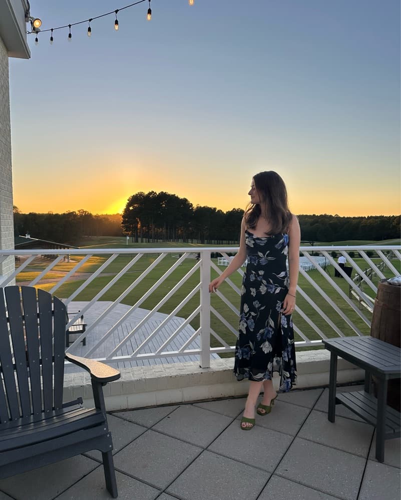 Black And Blue Floral Midi  - Image 2