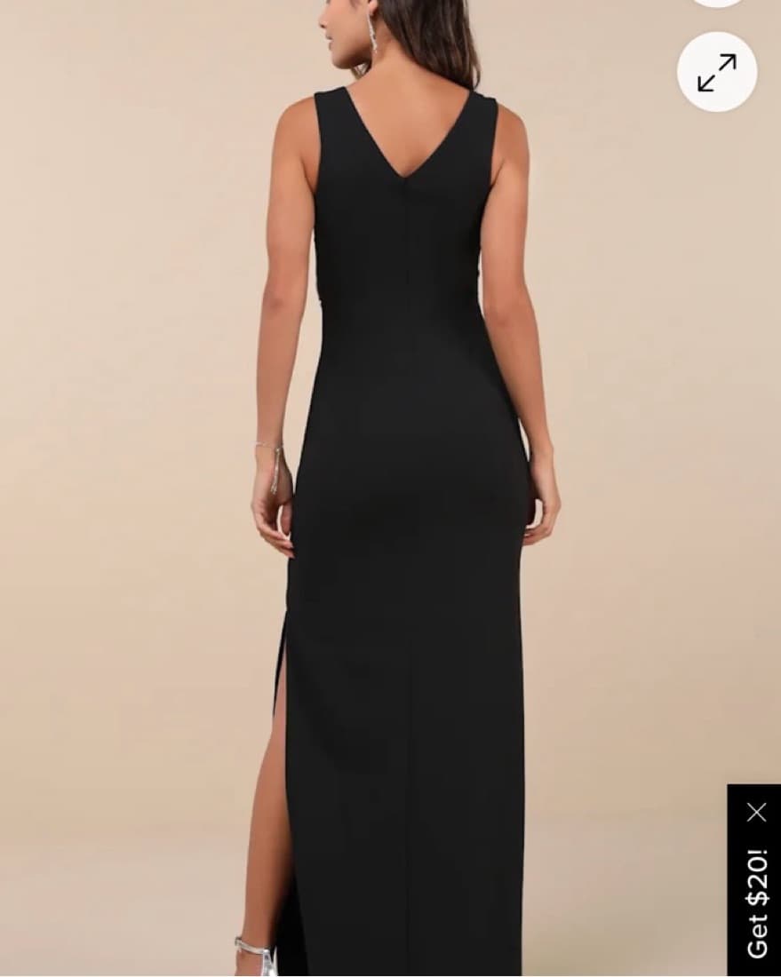 Black Rhinestone Cutout Maxi Dress - Image 3