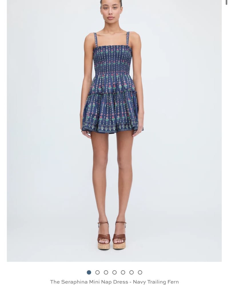 The Seraphina Mini Nap Dress - Navy Trai - Image 2