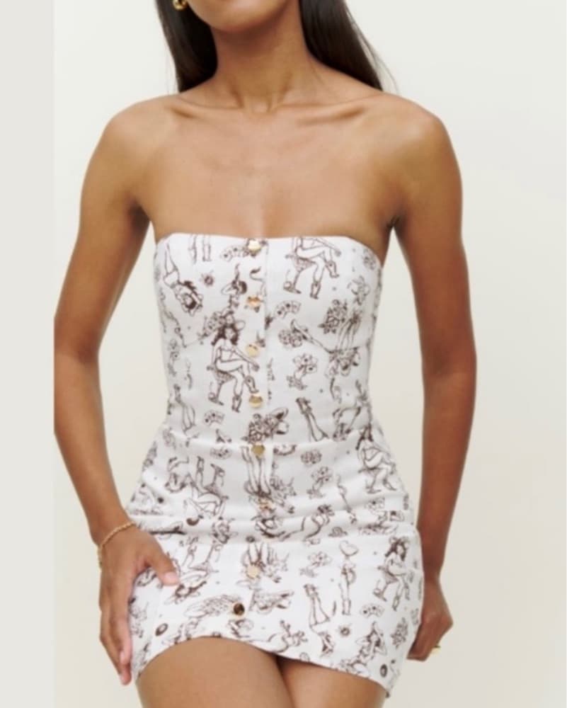 Reformation Strapless Cowgirl dress  - Image 1