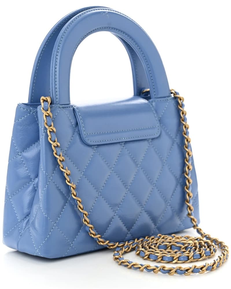 Chanel Calfskin Quilted In Blue - Image 3
