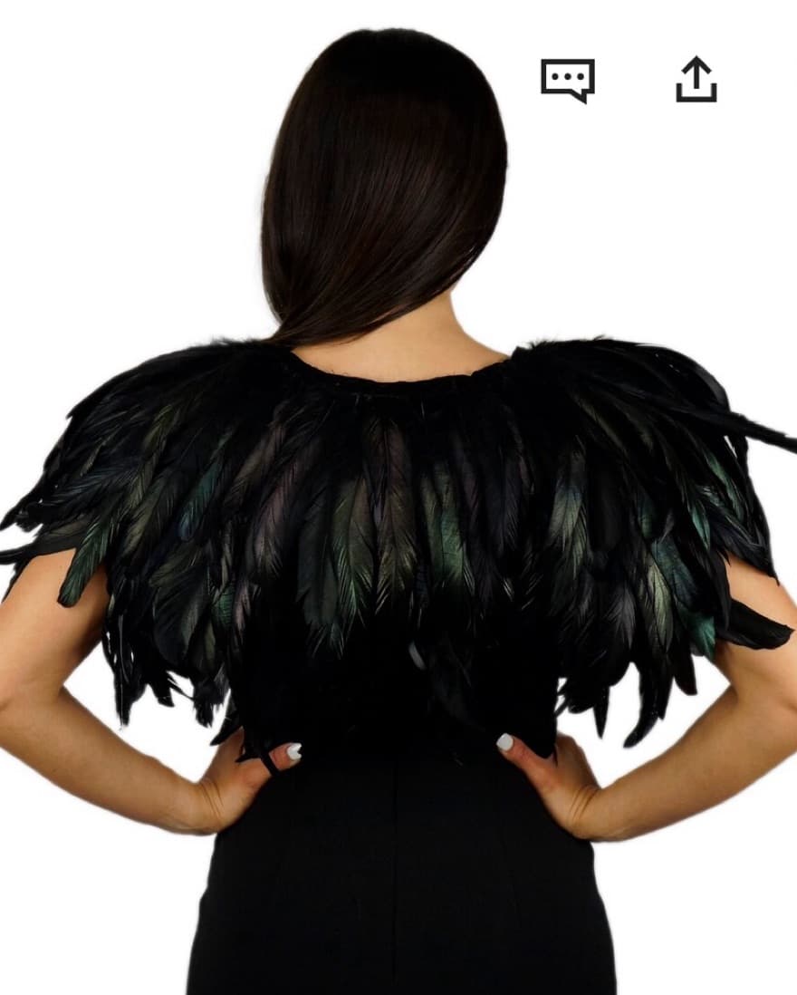 Short Feathered Cape - Image 2
