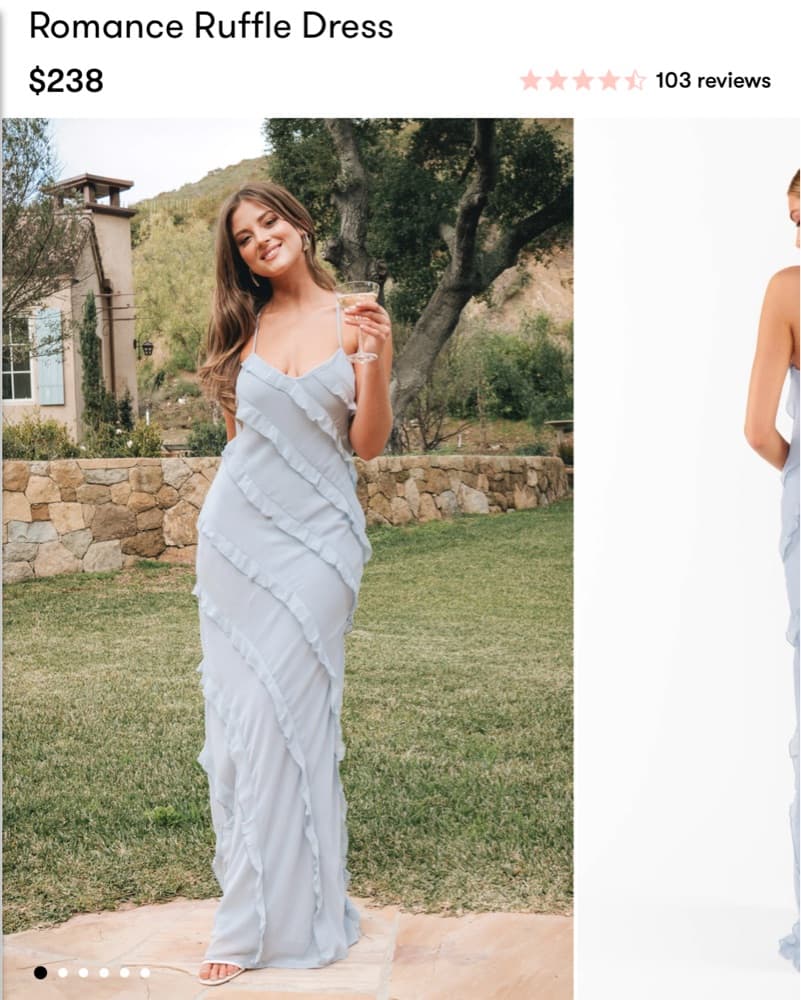 Blue Chiffon Maxi Dress - Image 2