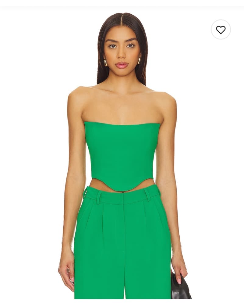 Amanda Uprichard Green Crop Top - Image 1