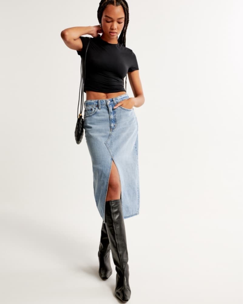 Abercrombie Denim Midi Skirt - Image 1