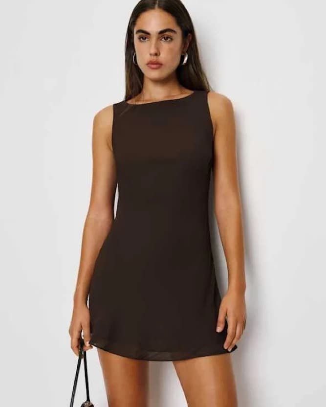 Reformation Dale Dress - Brown - Image 1