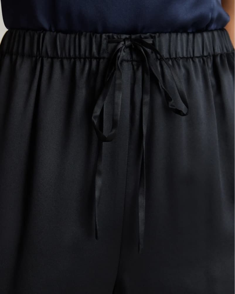 Quince Silk Drawstring Black Pants - Image 2