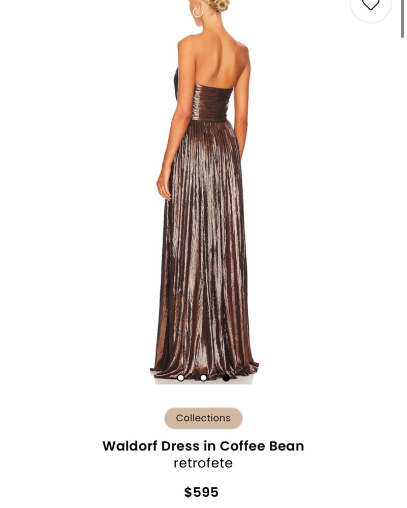 Retrofete - Waldorf Dress In Coffee Bean - Image 3