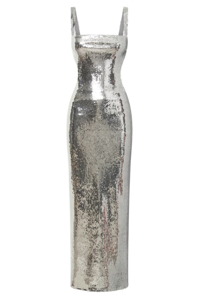Adoria Sequin Cut Out Maxi Dress - Image 4