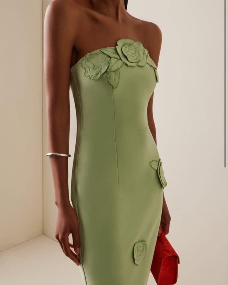 LEO LIN Rayna Mint Green Floral Appliqué - Image 3