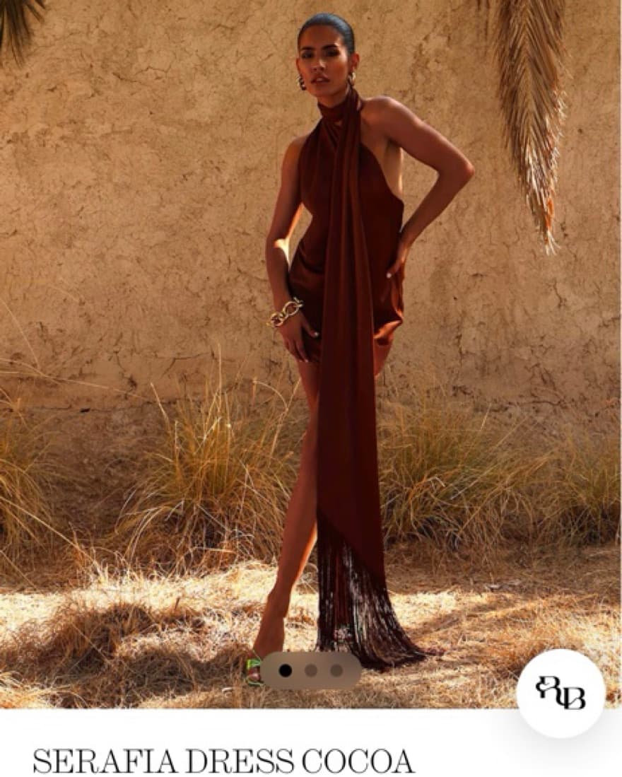 Rat & Boa Serafia Dress In Cocoa - Image 1