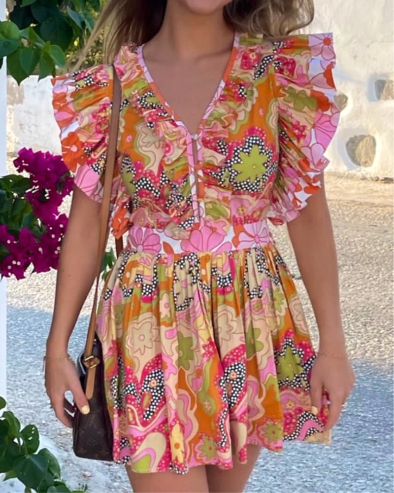 Celia B Lirio Ruffle Mini Dress - Image 2