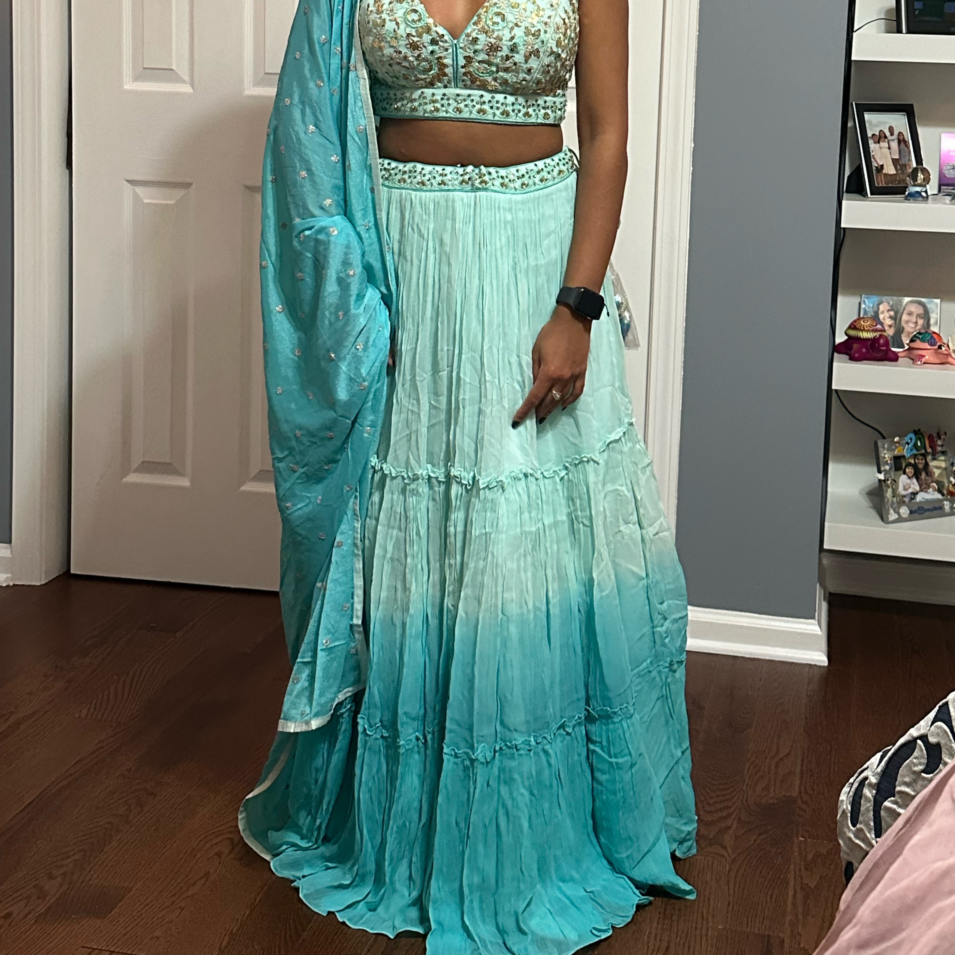 Blue Ombre Lehenga - Image 2